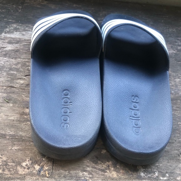 adidas Adilette Men's Cushioned Cloudfoam Plus Comfort Slides Black Sz 11 - Picture 7 of 10